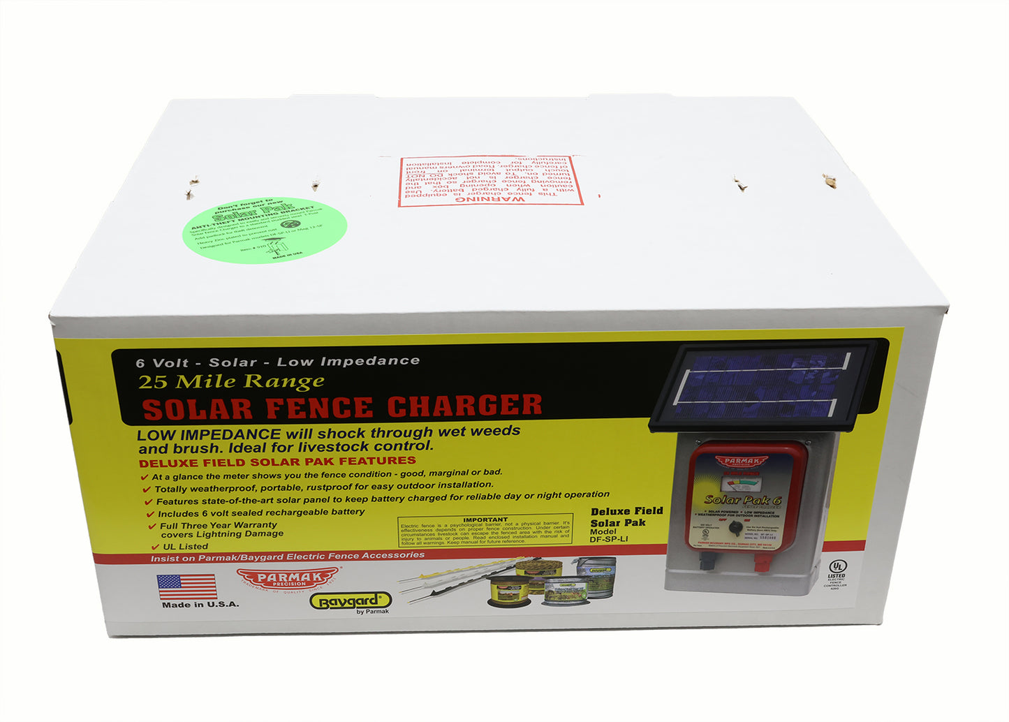 Parmak Deluxe Field Solar Pak 6V. Solar Fence Charger - 102111