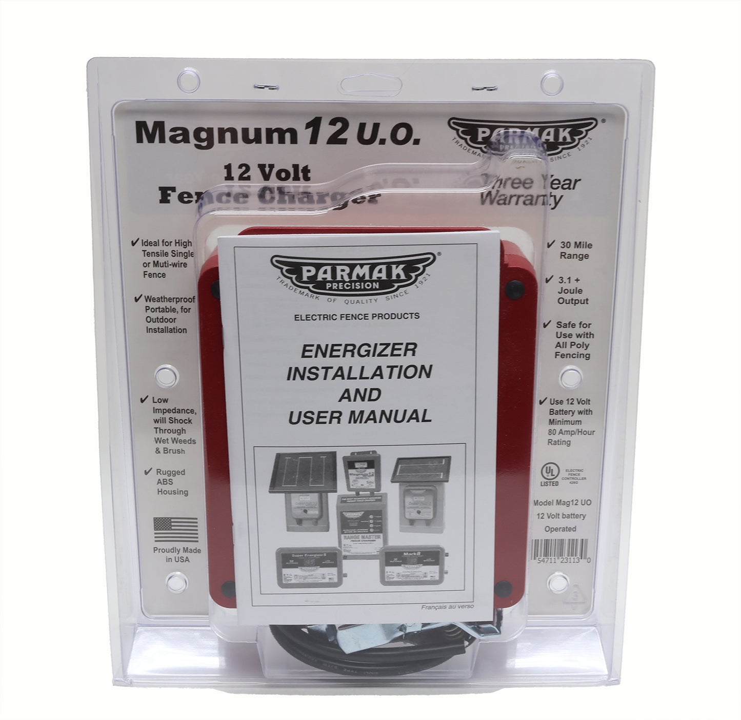 Parmak Magnum 12 U.O. 12V. Fence Charger - 102313