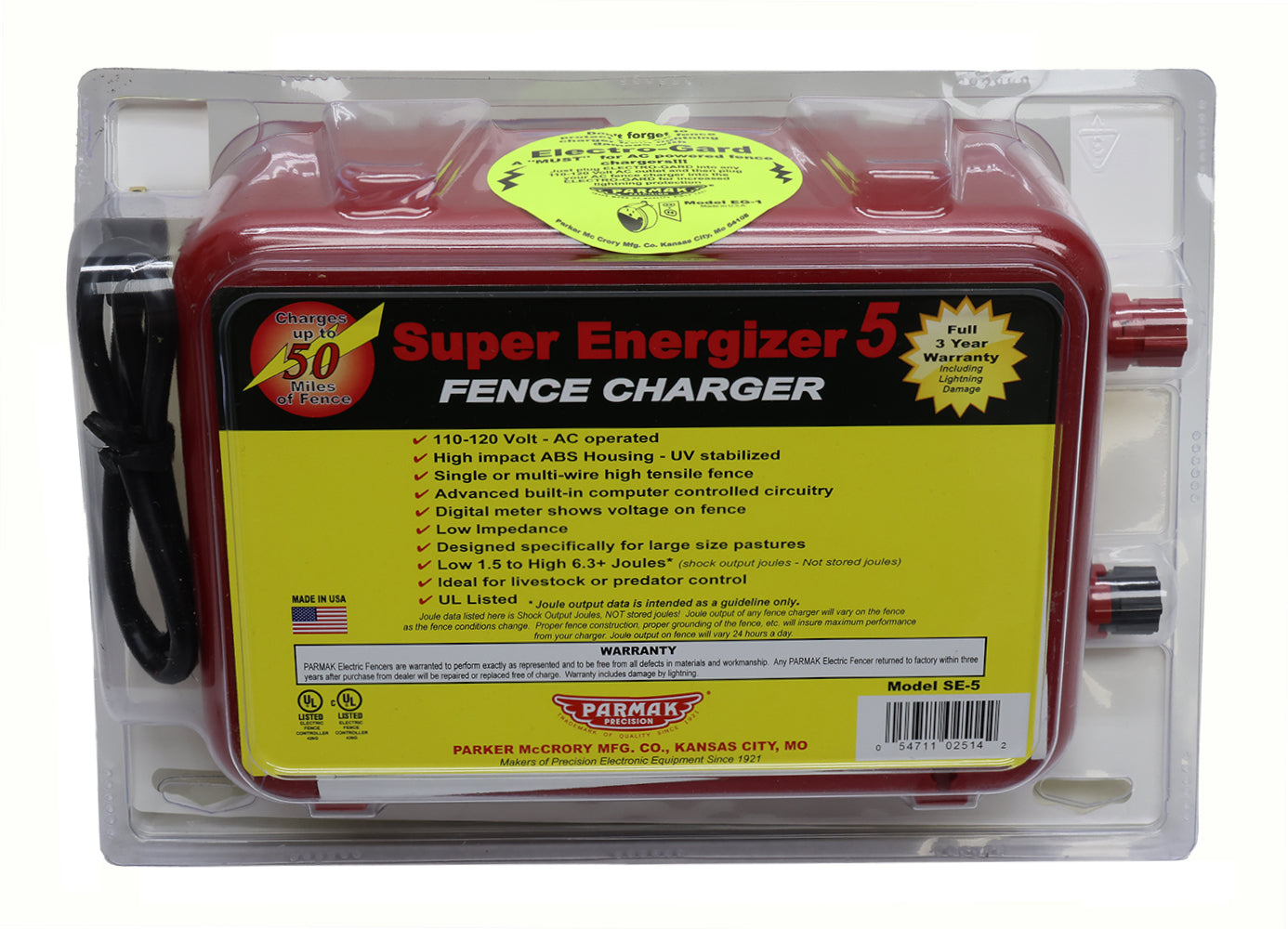 Parmak Super Energizer 5 Fence Charger - 102540
