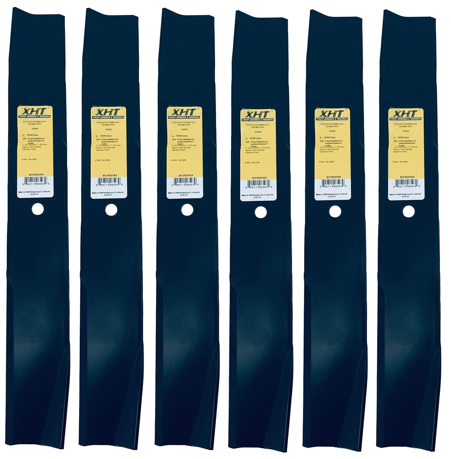 A&I XHT 18", 1/2", HL Mower Blade (Set of 6) - B1TR3103,6