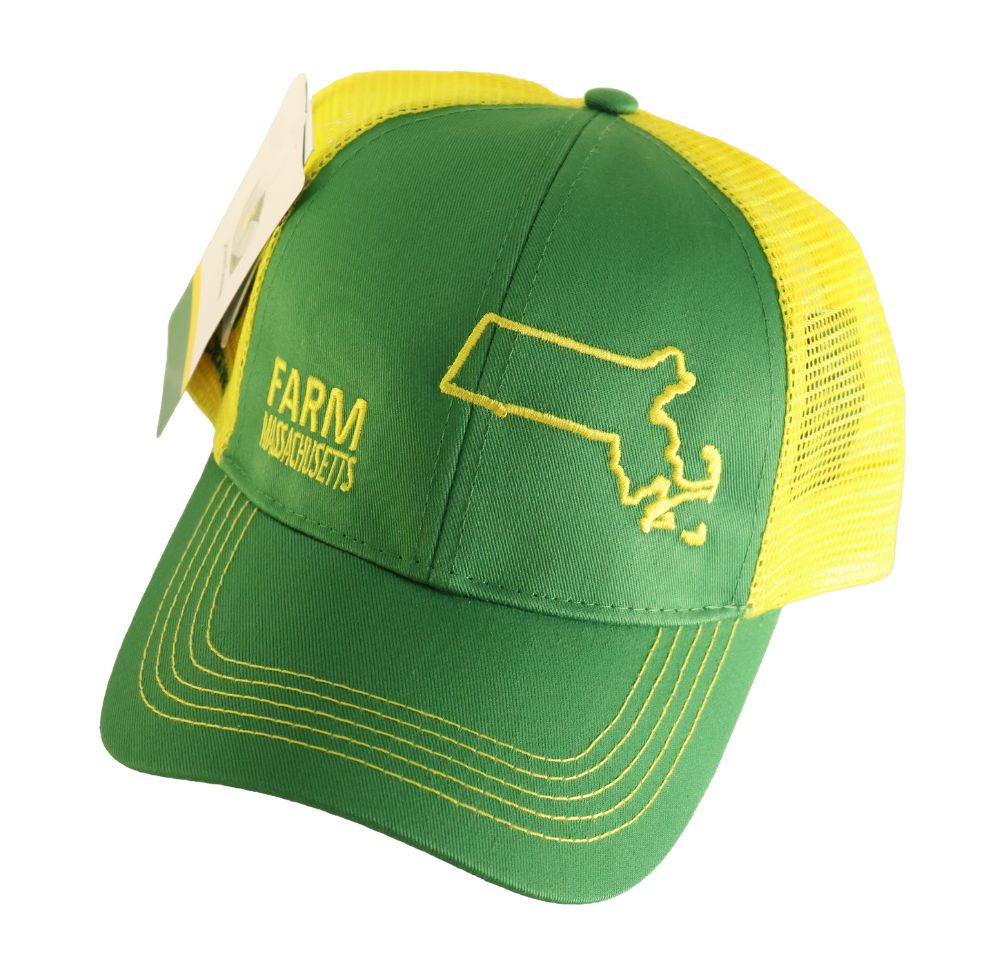 John Deere green Farm Massachusetts mesh-back cap