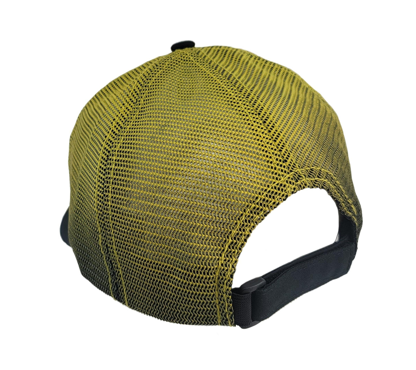 John Deere Black Yellow Gradient Hat Cap, front of the cap