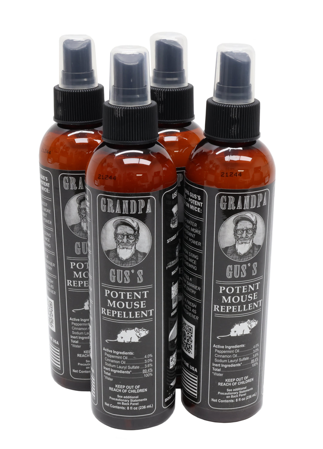 Grandpa Gus's (4 PACK) Rodent 8 oz Bottle Spray - A-B1GSB8A15,4
