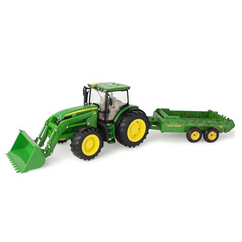 1/16 John Deere Big Farm 6210R Tractor with Loader & Spreader Toy Set - LP85913