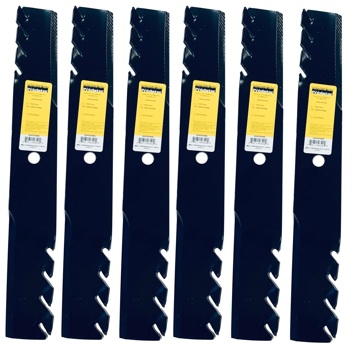 XHT Predator 18" 5/8" Mulch Blade (Set of 6) - B1PD5008,6