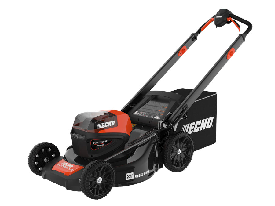 Echo eFORCE 56V 21 in. Cordless Battery Walk Behind Self-Propelled Lawn Mower with 5.0Ah Battery and Charger - DLM-2100SPC2