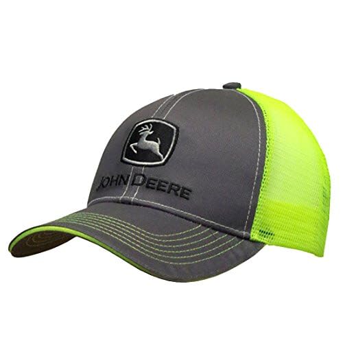 Men's John Deere Neon and Charcoal Hat / Cap - LP67045, image 7