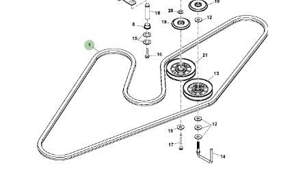 John Deere Original Equipment V-Belt - M163620