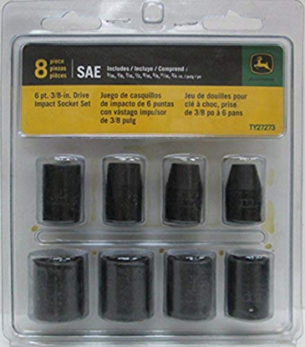 John Deere Metric Deep Impact Socket 8 Piece Set - TY27274