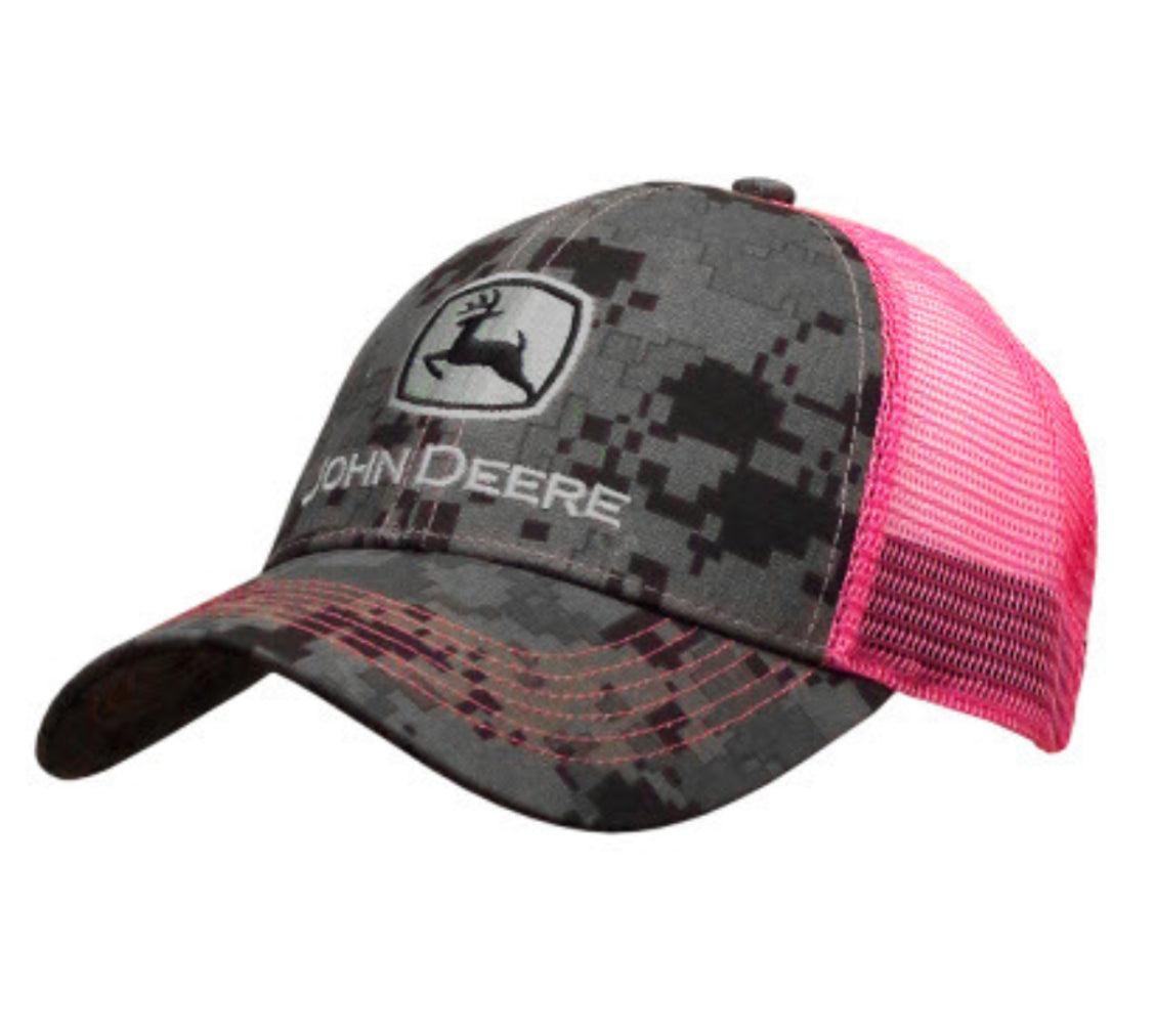 John Deere Women's Black Digital Camo Hat/Cap with Pink Mesh Back - LP67037, image 5