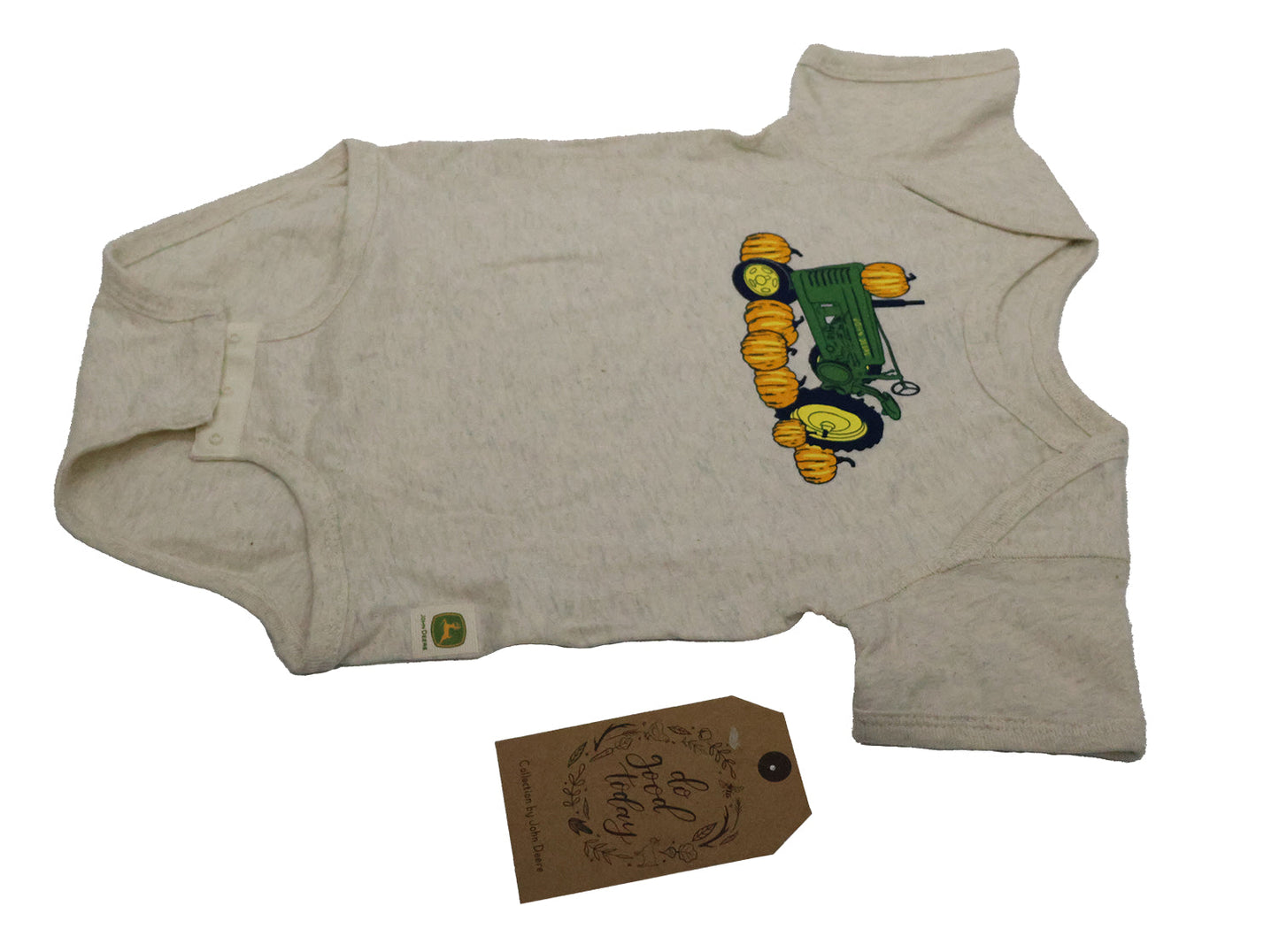 John Deere pumpkin tractor bodysuit, 12 months