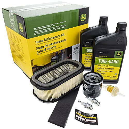 John Deere Maintenance Kit for 425 Lawn Tractor Mower (serial number below 090419) with a Kawasaki Engine LG187 Filters Oil Spark Plugs