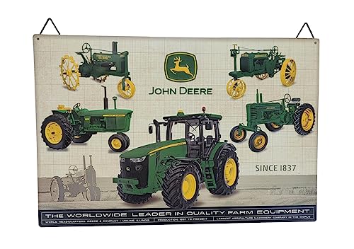 John Deere Farm Equipment Collage Metal Sign (18") - LP82985