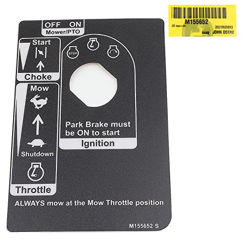 John Deere Original Equipment Label - M155652