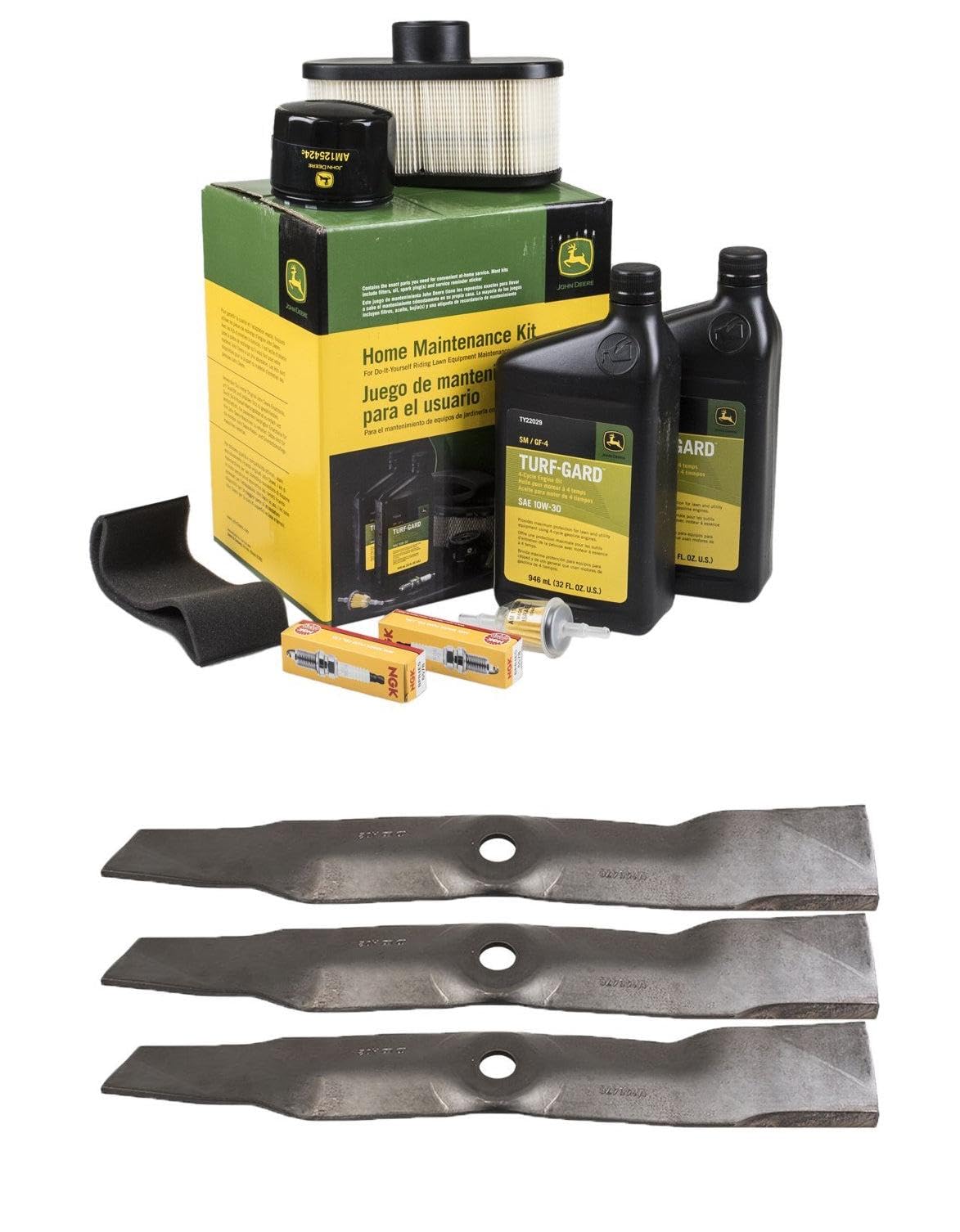John Deere Original Equipment Model X300 Maintenance Kit + Standard Blades - LG256A