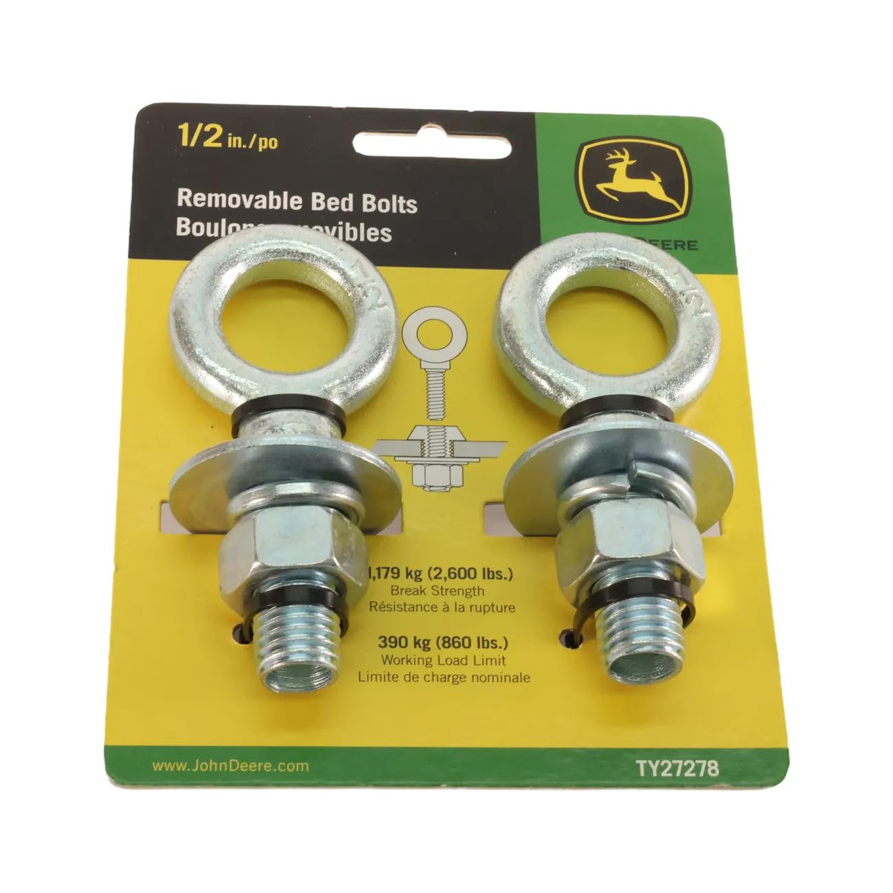 John Deere TY27278 anchor, front angle