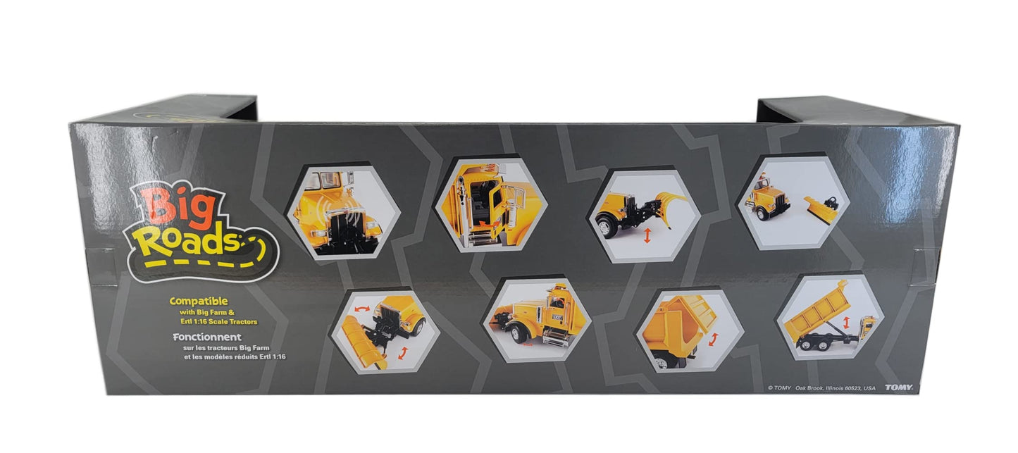 1/16 Big Roads Peterbilt Model 367 Snow Plow Toy - LP75755