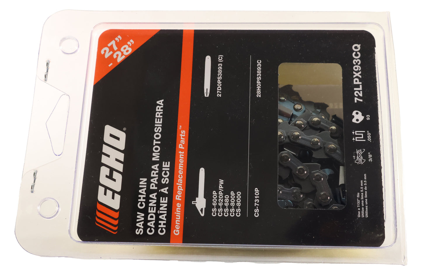 Echo Original Equipment 3/8" Pitch 0.050 Gauge Saw Chain - 28" - 72LPX93CQ