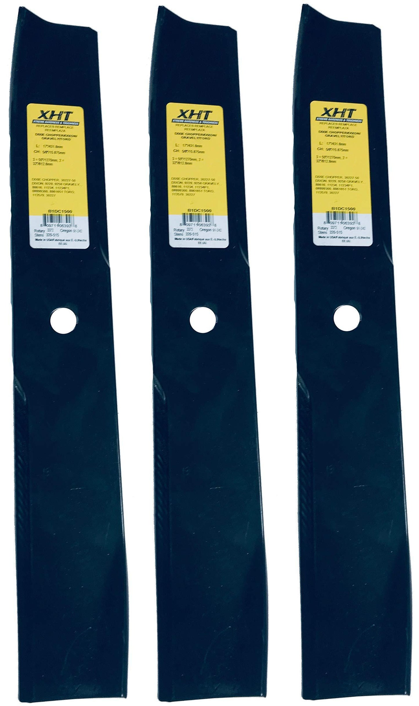 A&I XHT 17", 5/8" Mower Blade (Set of 3) - B1DC1500,3