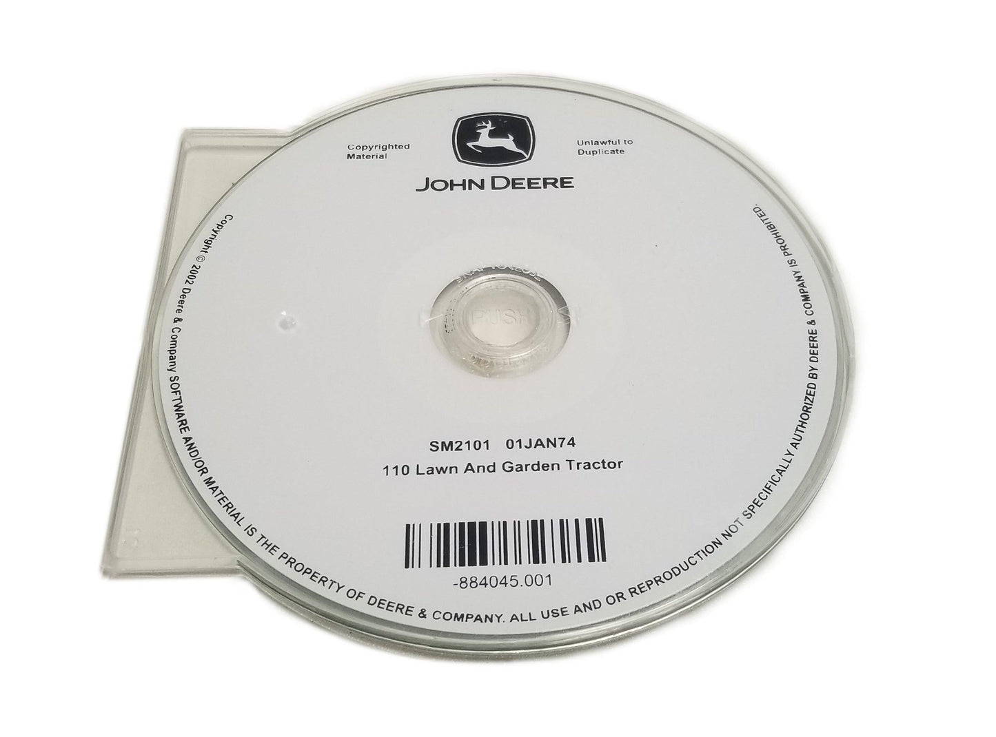 "John Deere 110 Lawn & Garden Tractor (S.N. 250,001-) Service Manual CD - SM2101CD"