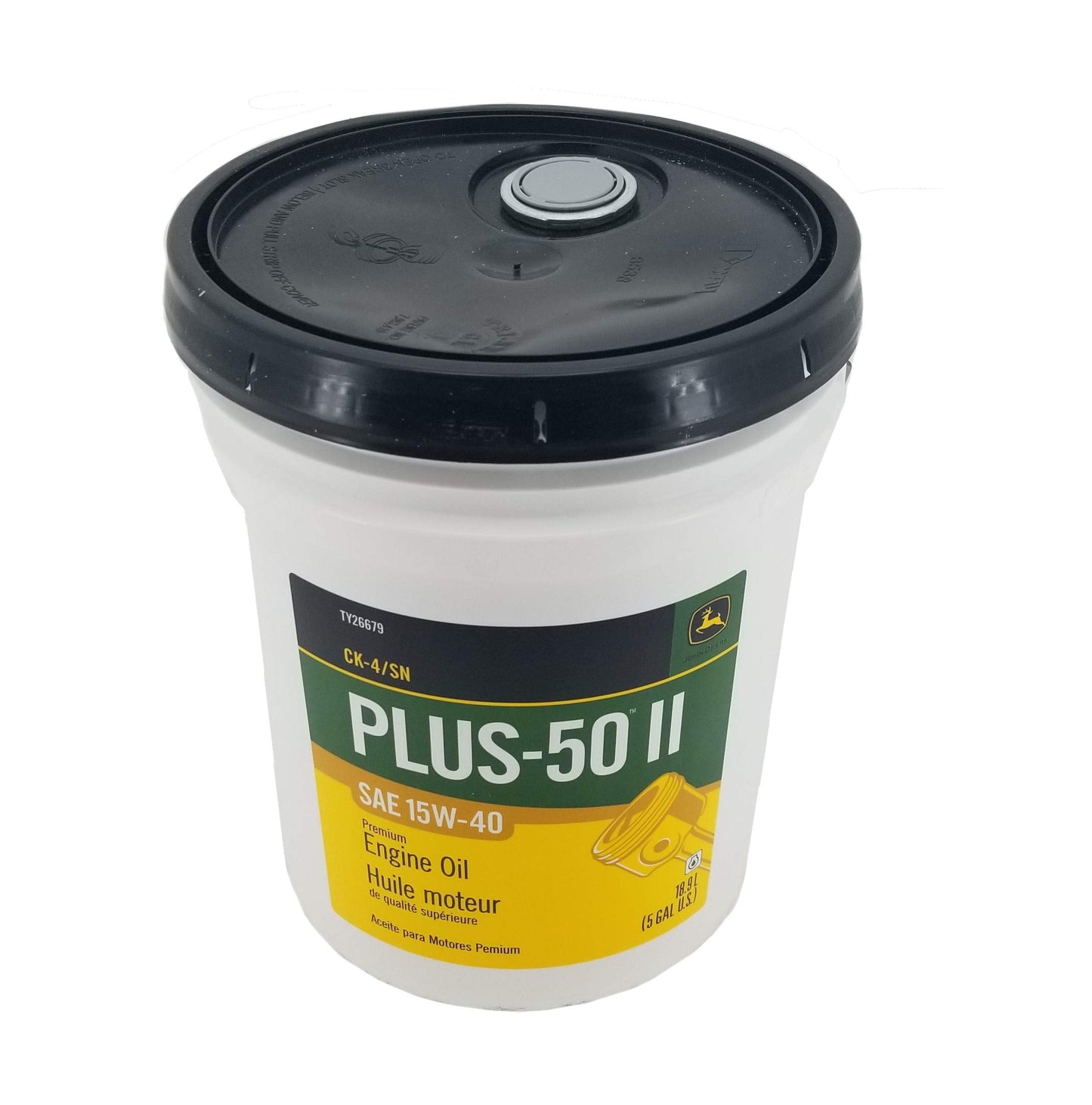 John Deere Plus-50 II Engine Oil 15W-40 5 Gallon Bucket - TY26679