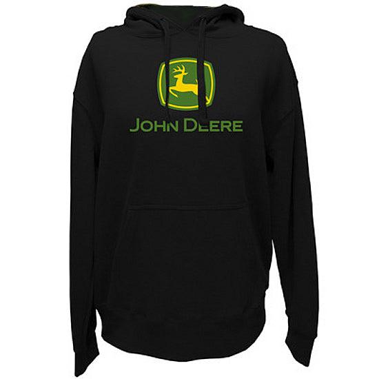 Mens John Deere Logo Hoodie Sweatshirt (Black)(LARGE) - LP36045