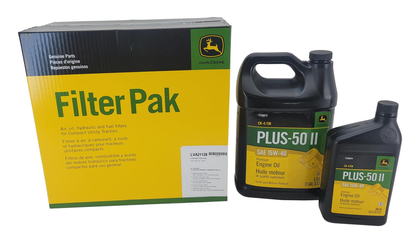 John Deere Original Equipment Filter Pak with Oil Kit - LVA21128A