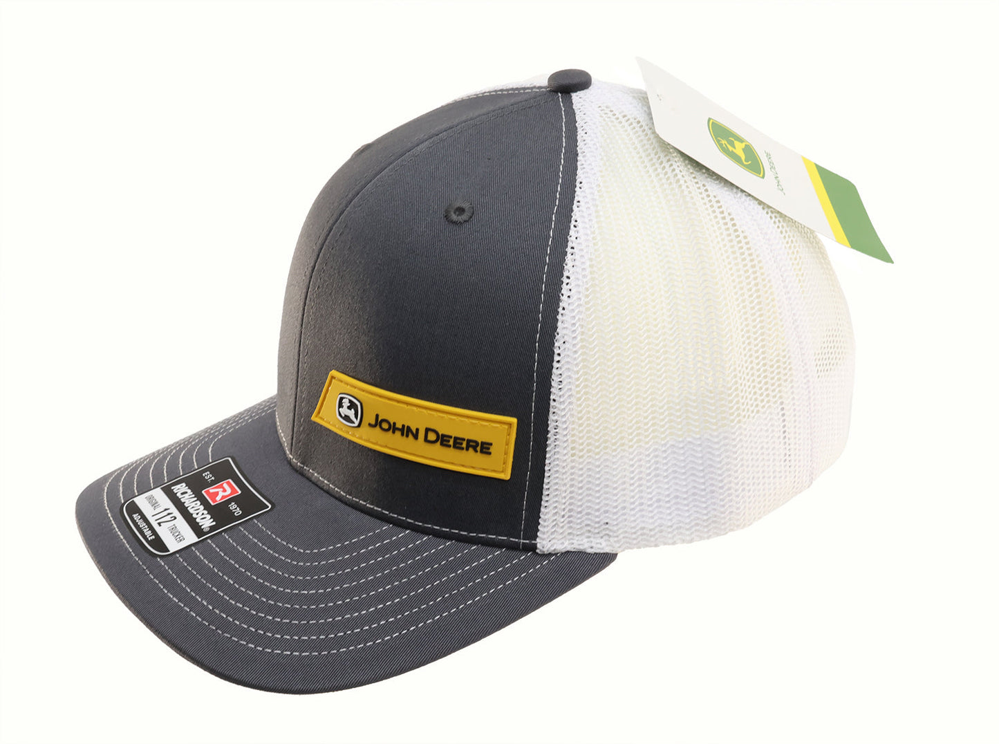 John Deere Mens Richardson Charcoal/White Hat/Cap - LP86072