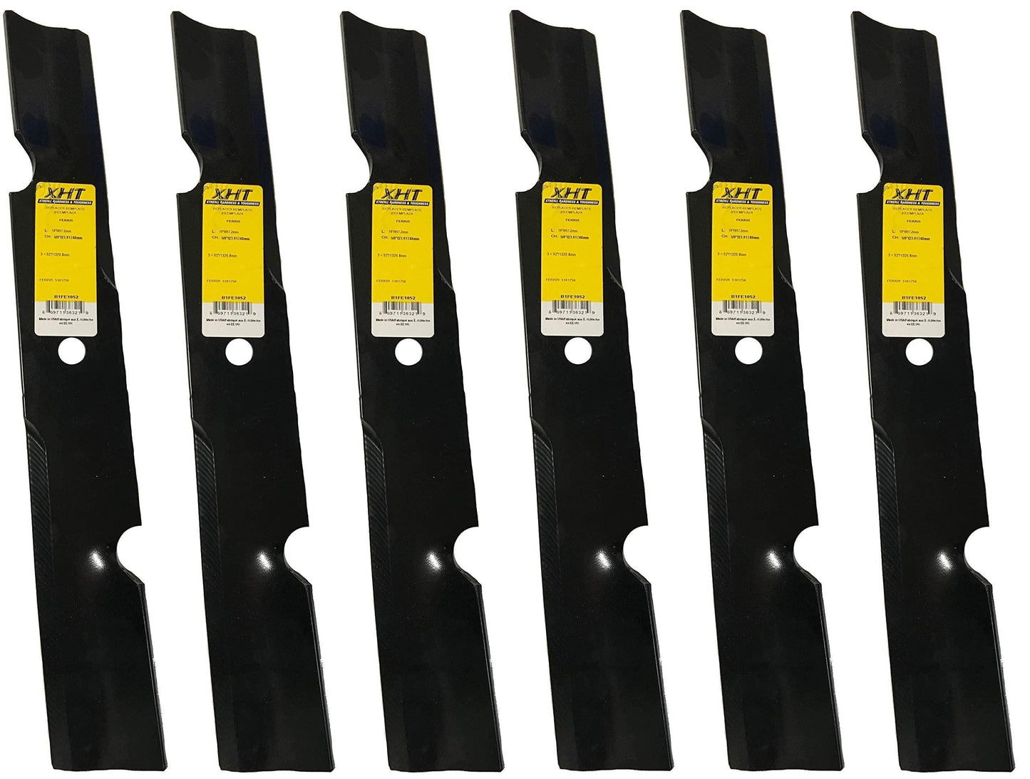 A&I XHT 18", 5/8" Notch Mower Blade (Set of 6) - B1FE1052,6
