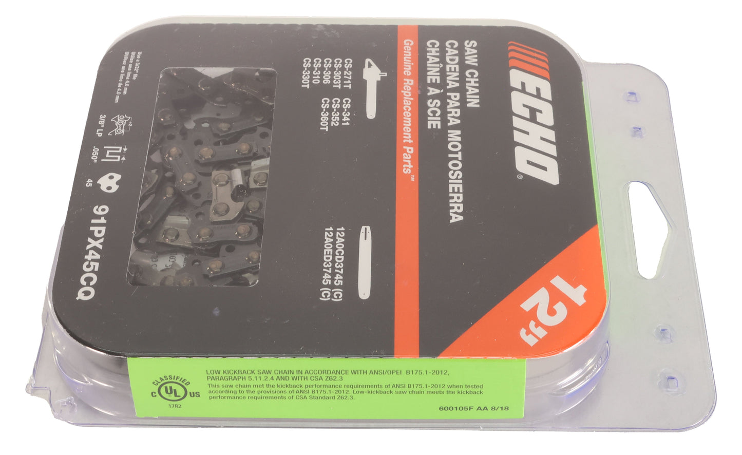 Echo Original Equipment SAW CHAIN 12" - 91PX45CQ