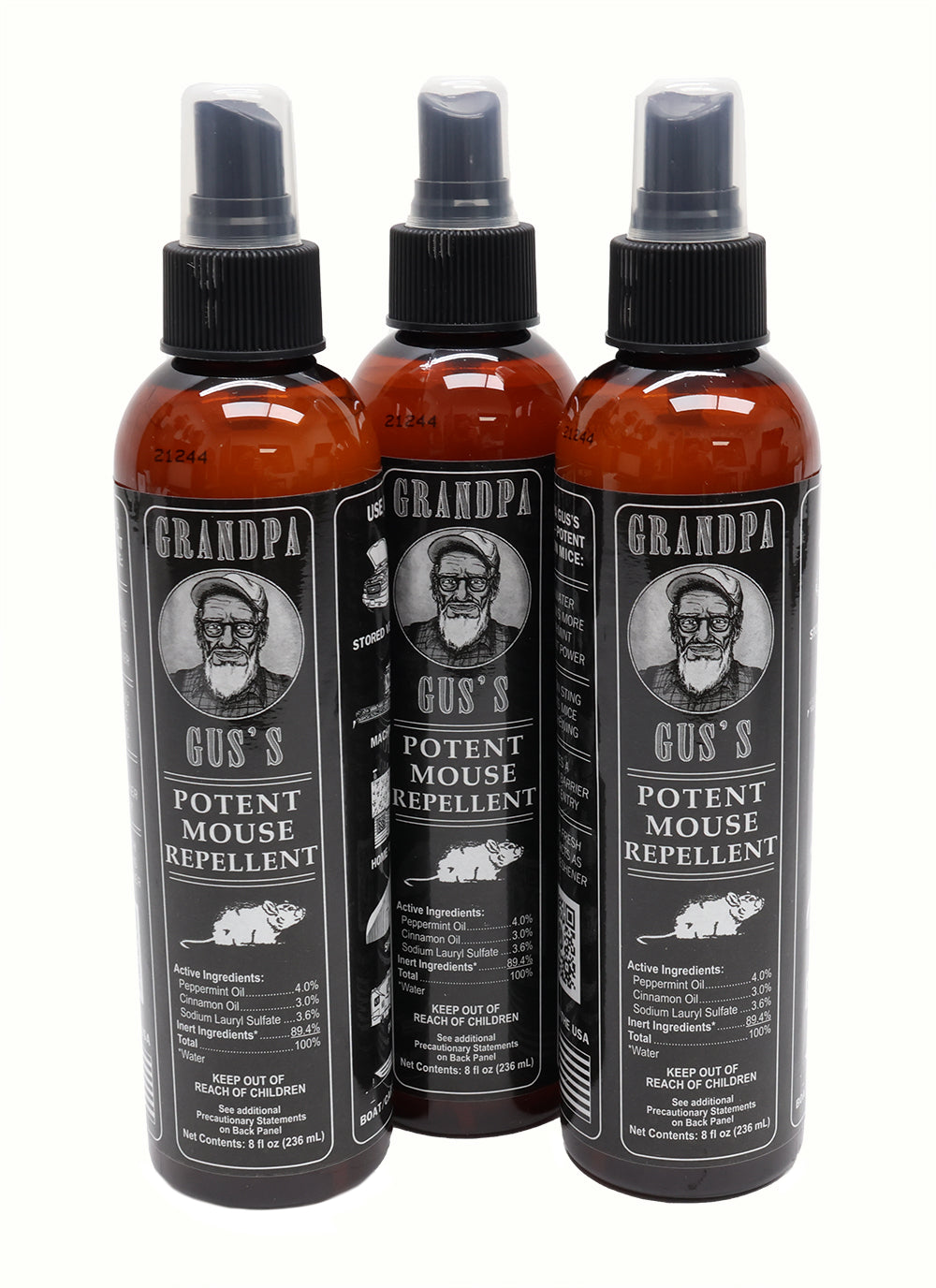 Grandpa Gus's (3 PACK) Rodent 8 oz Bottle Spray - A-B1GSB8A15,3