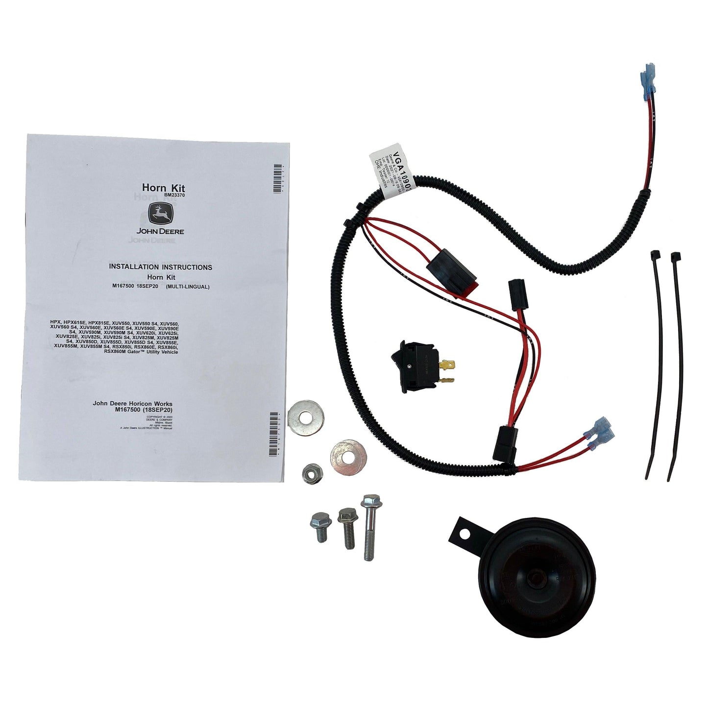 John Deere Original Equipment Horn Kit - BM23370, image 5