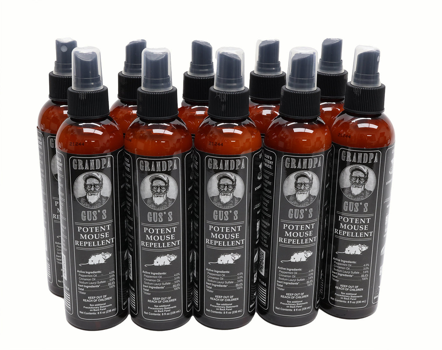 Grandpa Gus's (10 PACK) Rodent 8 oz Bottle Spray - A-B1GSB8A15,10