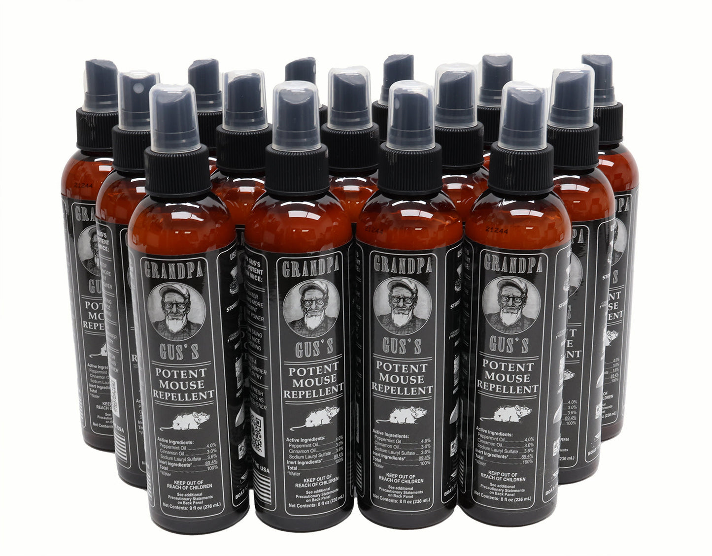 Grandpa Gus's (15 PACK) Rodent 8 oz Bottle Spray - A-B1GSB8A15,15