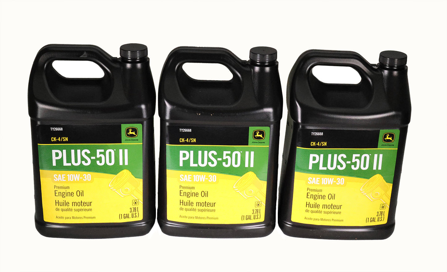 John Deere Original Equipment (3 GALLONS) Plus-50 II SAE 10W-30 Engine Oil - TY26668