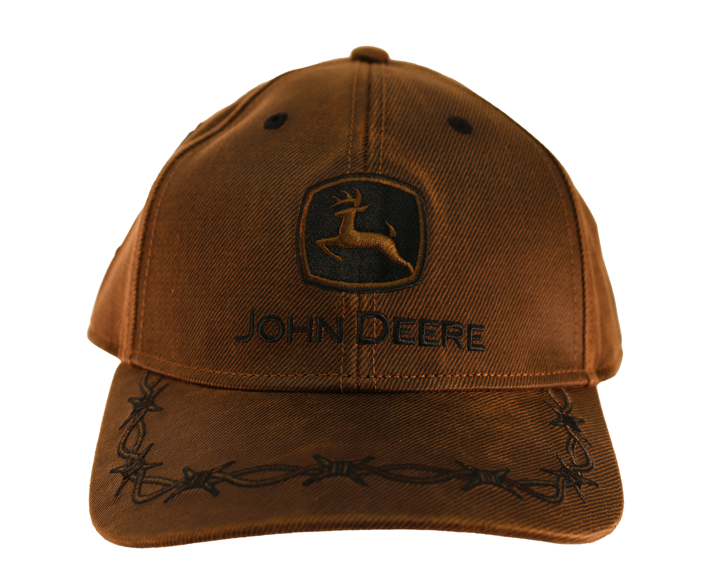 John Deere Mens Brown Oilskin Cap - LP41549