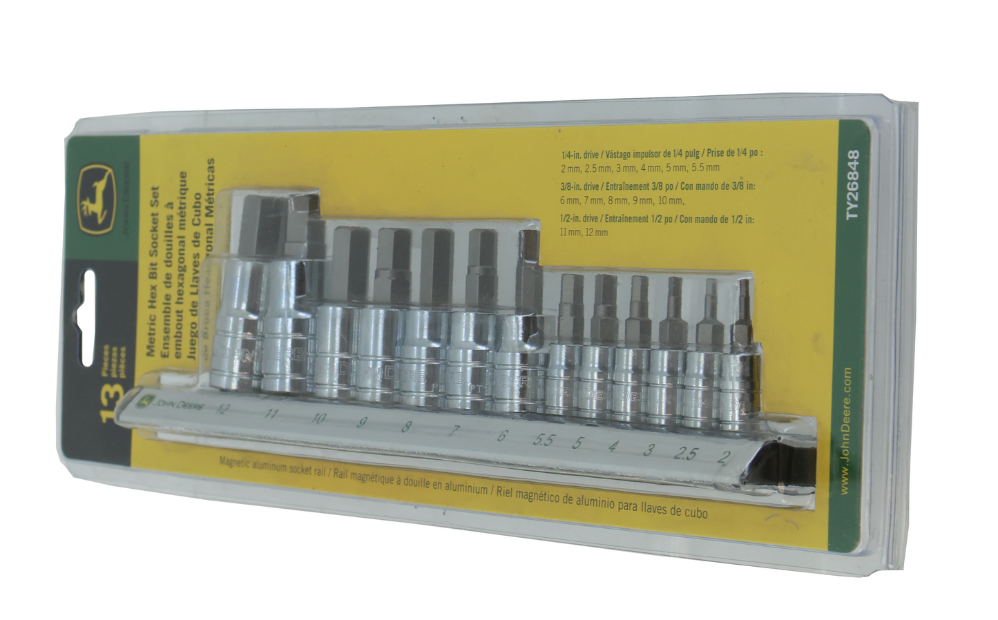 John Deere Original Equipment Metric Hex Socket Set - TY26848