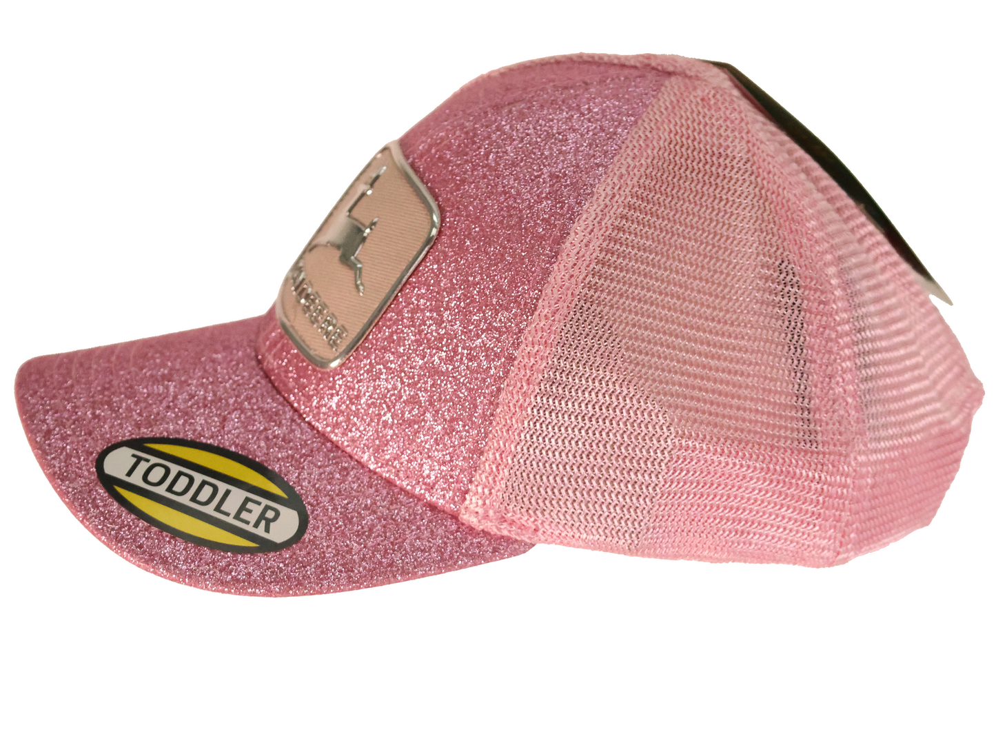 John Deere toddler pink glitter historic trademark cap