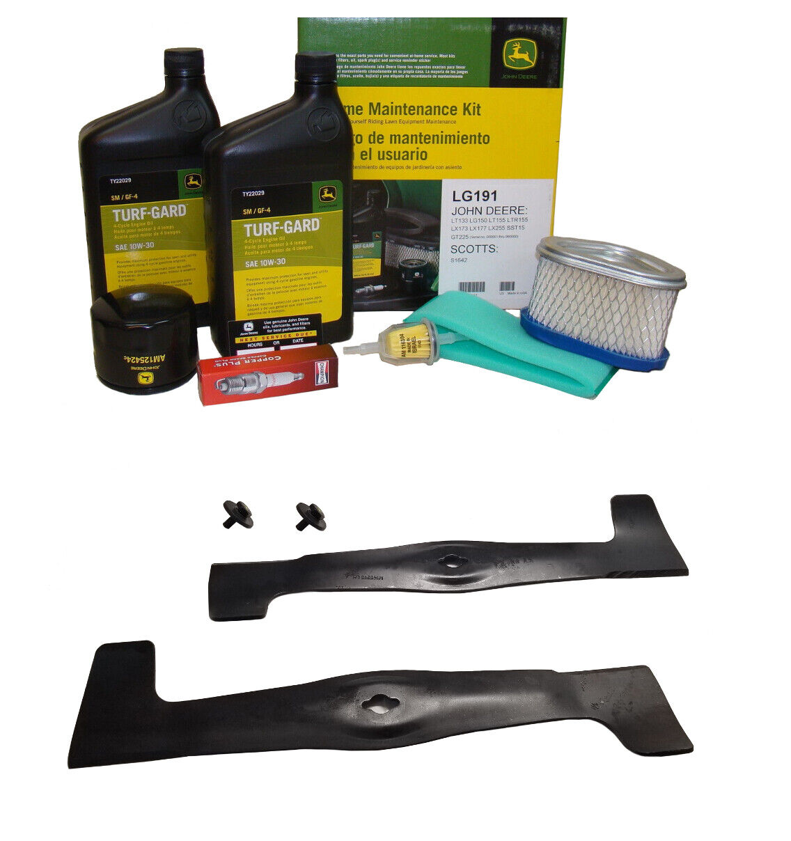 John Deere Original Equipment Model LTR155 Maintenance Kit & Standard Blades