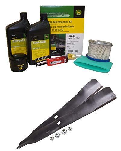 John Deere Original Equipment Model LT160 Maintenance Kit + Highlift Blades, ...