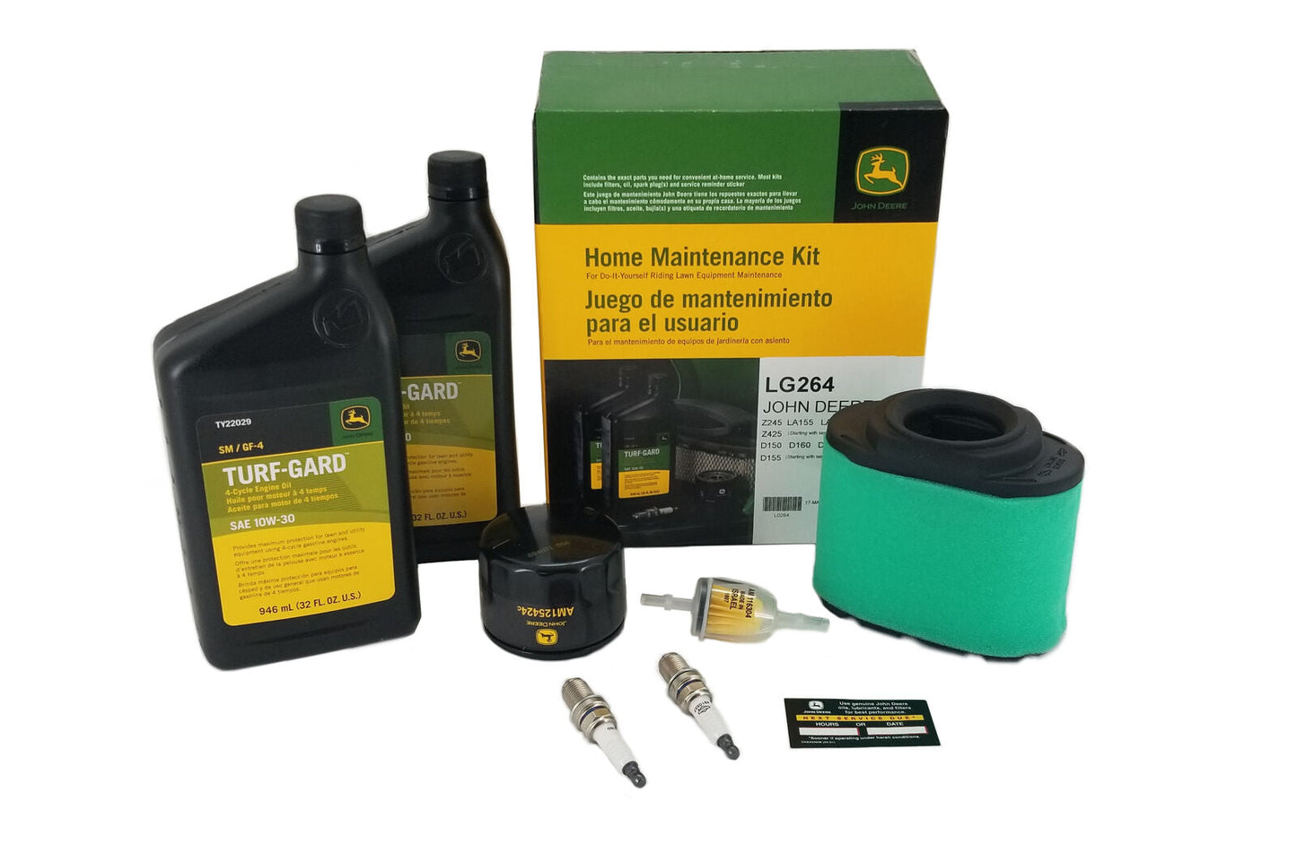 John Deere Original Equipment Model LA155 Maintenance Kit + Mulching Blades