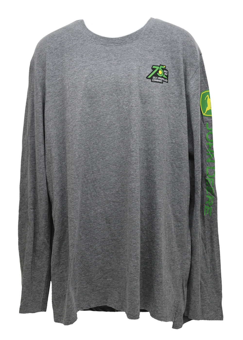 John Deere 2XL 75th Anniversary Edition Gray Long Sleeve Shirt - LP80648