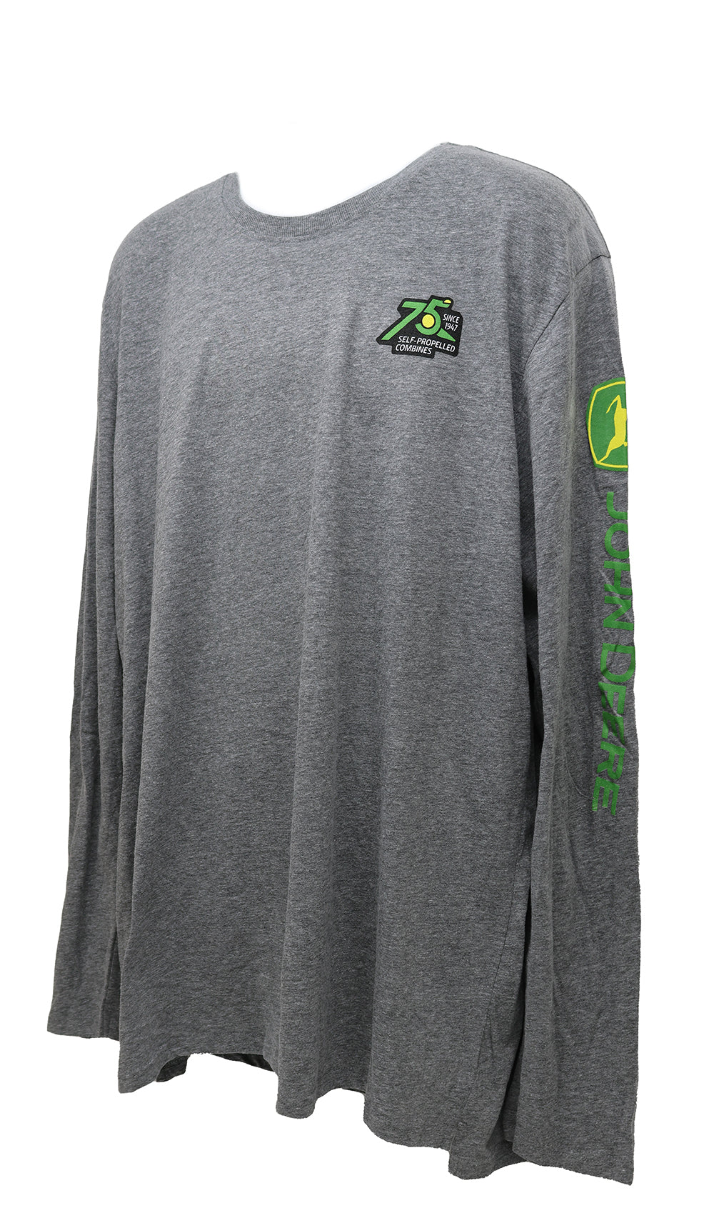 John Deere 2XL 75th Anniversary Edition Gray Long Sleeve Shirt - LP80648