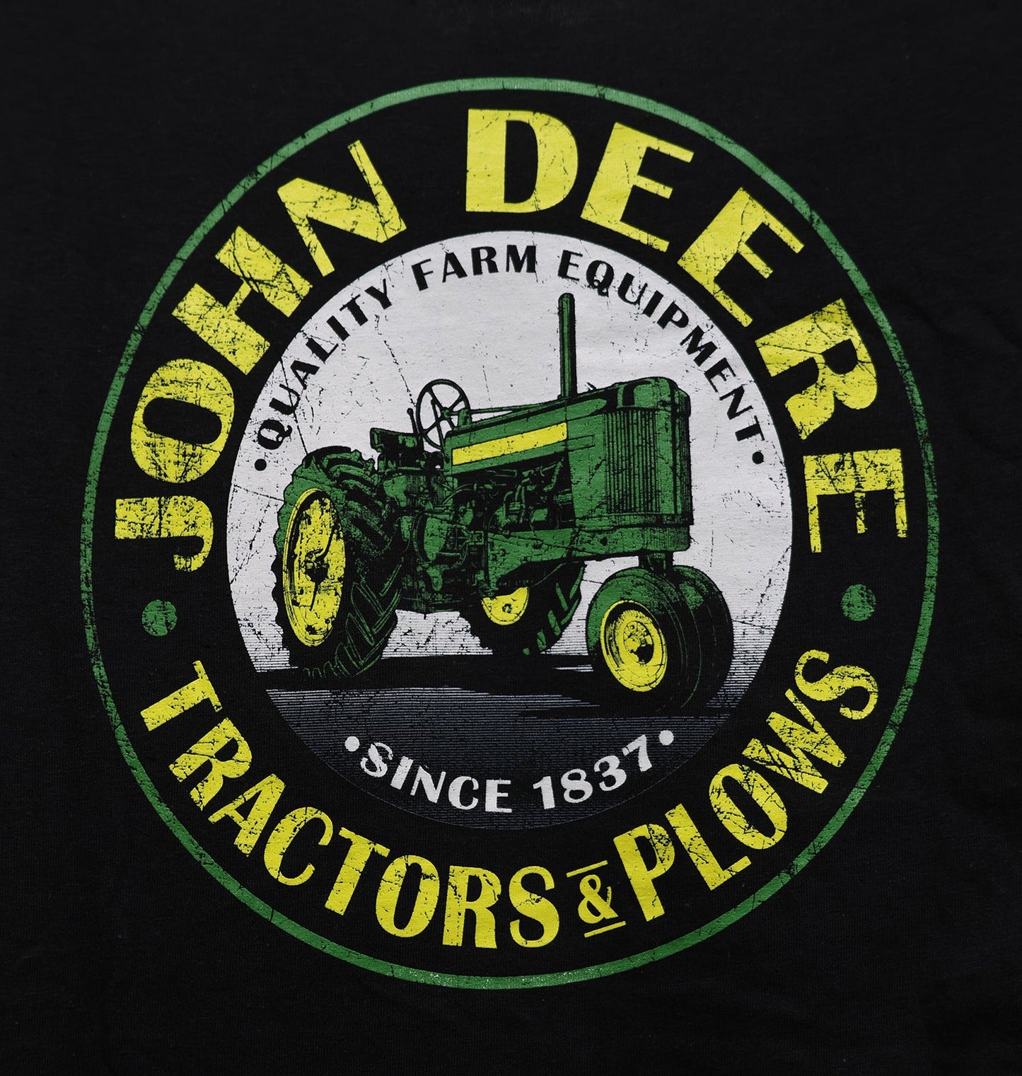 John Deere Men's SMALL Short Sleeve Black Tee - LP82104
