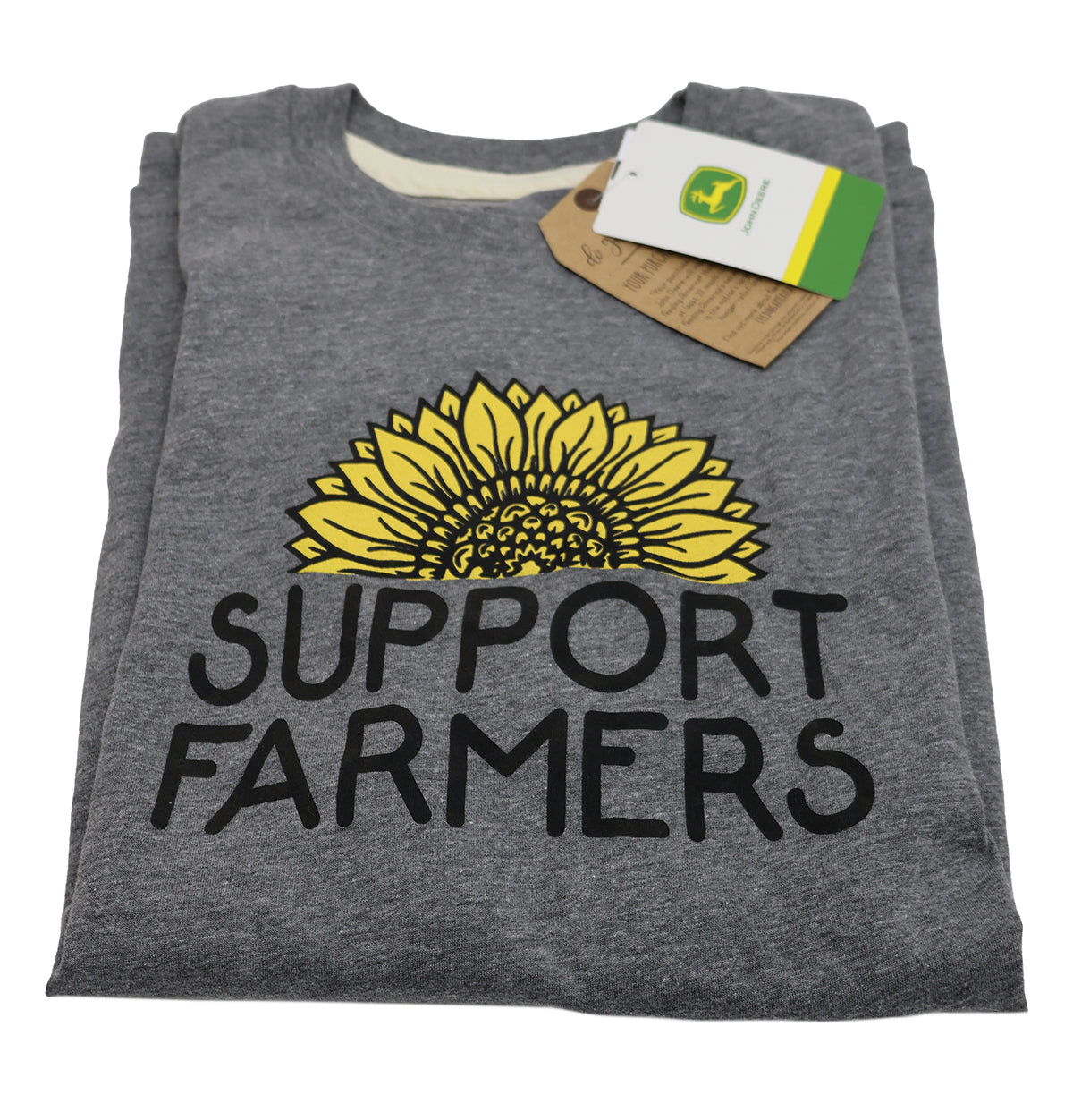 John Deere Ladies SMALL "Support Farmers" Long Sleeve Tee - LP82324