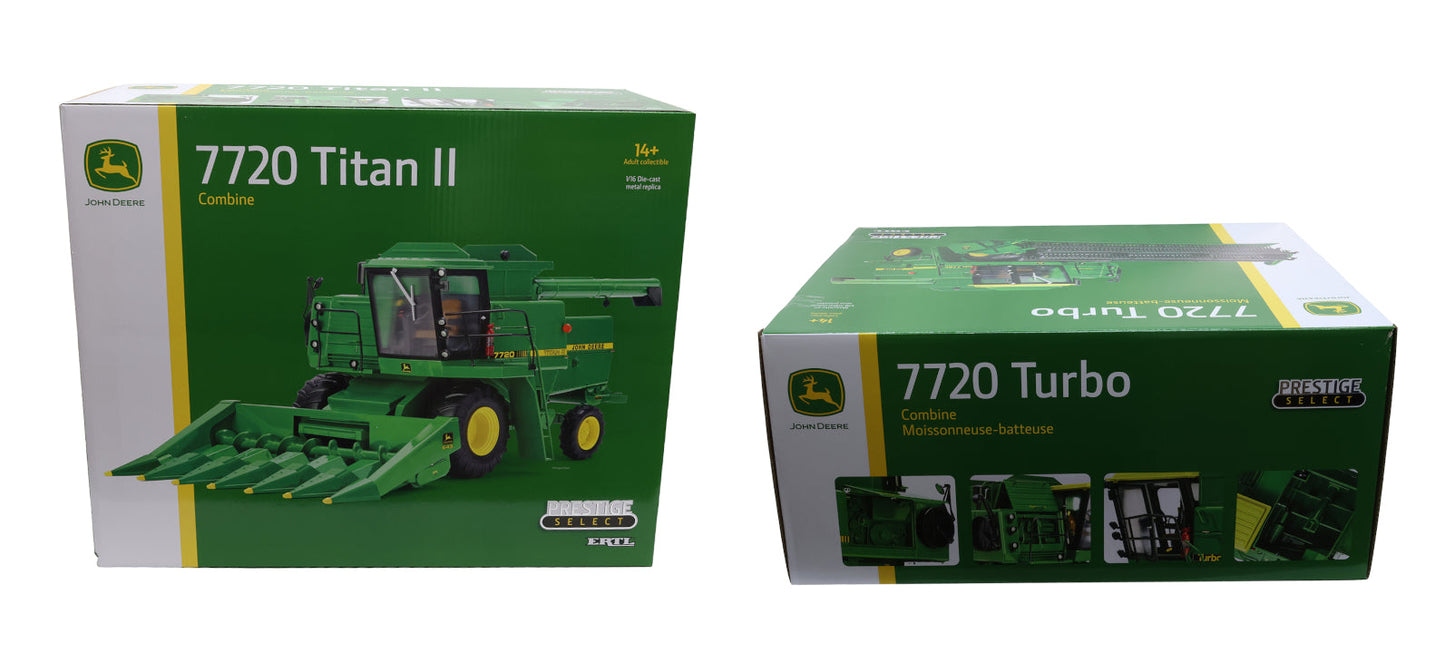 1/16 John Deere 7720 Turbo & 7720 Titan II Combine Prestige Select Series Toy Set - LP86762B