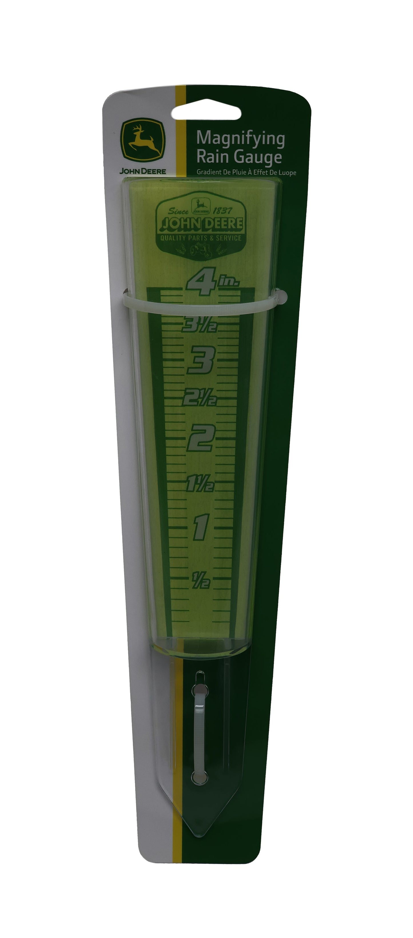John Deere Retro Badge Magnifying Rain Gauge - LP87268