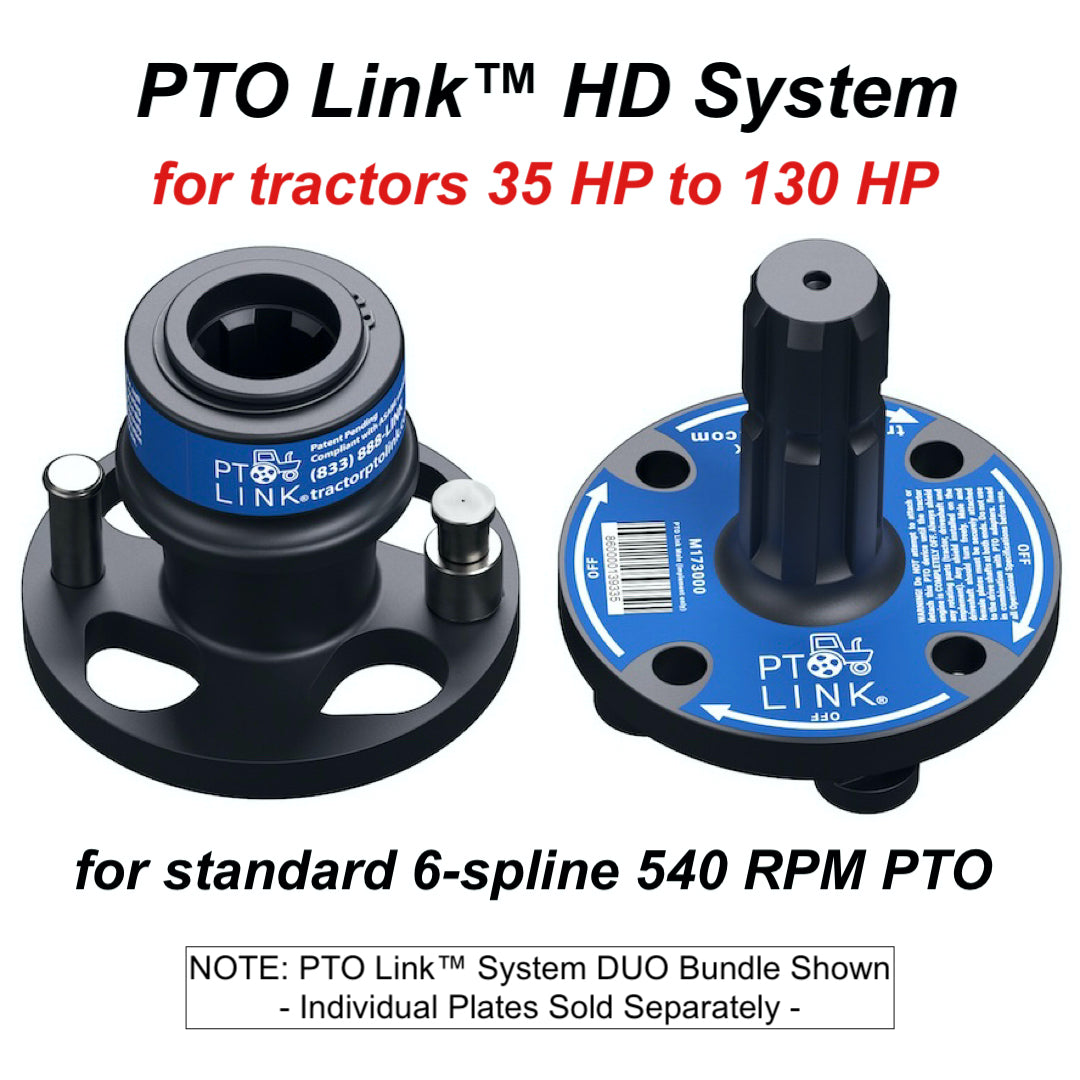 HD Quick-Connect System - Tractor (Female) Coupler, Fits Tractors 35 HP to 130 HP. for Heavy Duty Applications, with Any 3-Point or Pull-Behind (Drawbar) Implements
