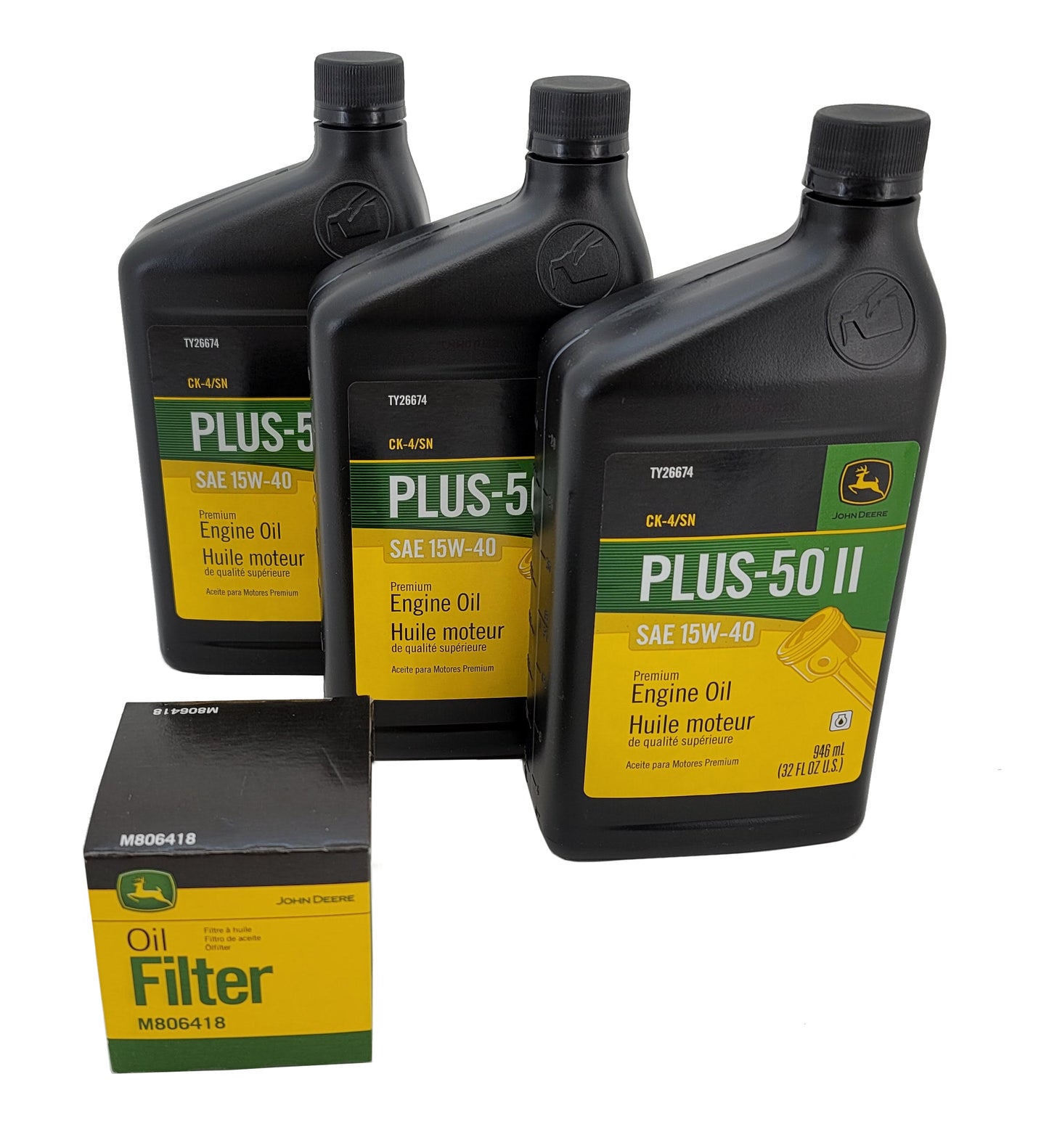 John Deere Original Equipment 1023E/1025R/1026R Oil Change Kit - TY26674A