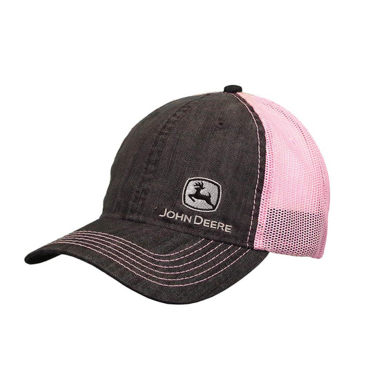 John Deere Ladies' Pink Chambray Mesh Hat/Cap - LP73335